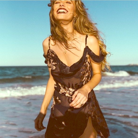 Stunning Sheer Velvet Swim Beach Coverup Dress - Picture 1 of 8